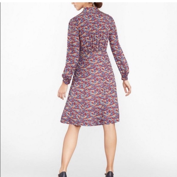 NWT [$398] Brooks Brothers Shirt Dress Gazelle Print 100% Silk Size 4 - Picture 2 of 10